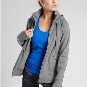 Athleta Triumph Zip Up Hoodie Jacket in Gray